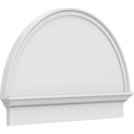 Ekena Millwork Half Round Smooth Architectural Grade PVC Combination Pediment, 36"W x 24-3/4"H x 2-3/4"P PEDPC036X250HRO00